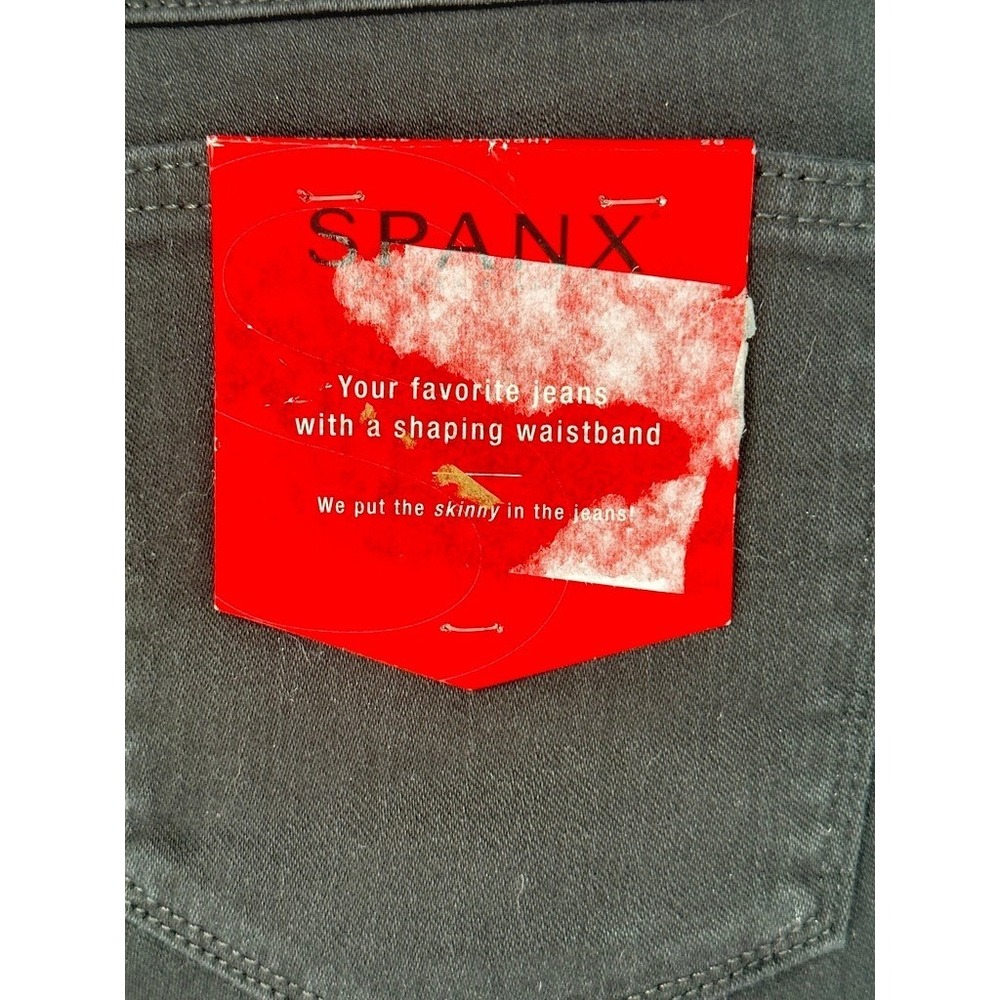 Spanx The Signature Straight Jeans Womens 29 Black High Rise Pull On FD2114 - Picture 6 of 7
